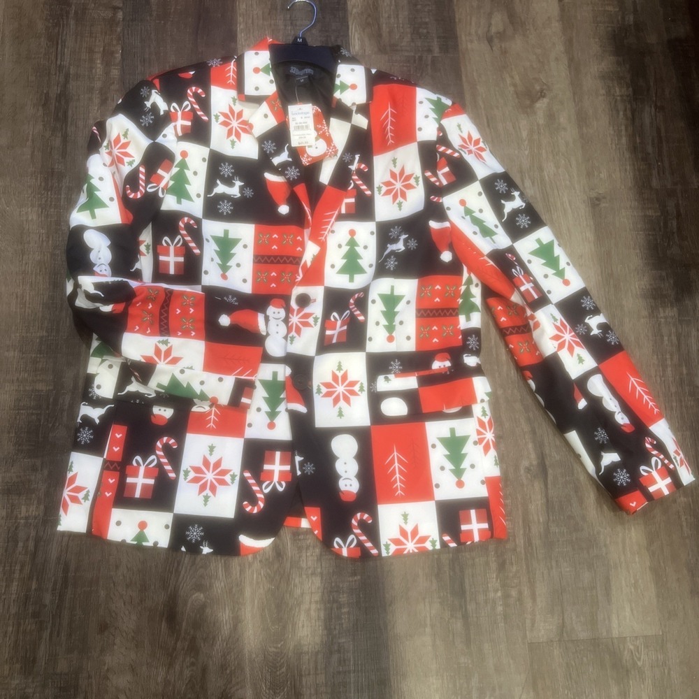 New 33 Degrees~MEDIUM~Ugly Chrismas Sports Coat